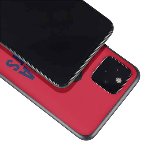 University of Arizona Wildcats Logo Split Red Google Pixel 5a Skin